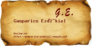Gasparics Ezékiel névjegykártya